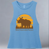 Rhino Conservation Partners - Allmade® Women's ECO-FRIENDLY Tri-Blend Muscle tank - Azure Blue