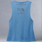 Save Giraffes Now - Allmade® Women's ECO-FRIENDLY Tri-Blend Muscle tank - Azure Blue