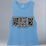 Save Giraffes Now - Allmade® Women's ECO-FRIENDLY Tri-Blend Muscle tank - Azure Blue