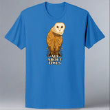 All About Owls - 100% ORGANIC Adult Allmade® Tee - Beacon Blue