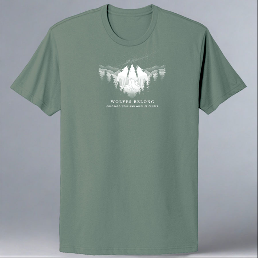 Wolves Matcha Wolves Belong - 100% ORGANIC Adult Allmade® Tee - Matcha Green – FLOAT ...