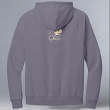 All About Owls - Allmade® Unisex ORGANIC CVC Fleece Pullover Hoodie - Cosmic Purple