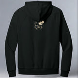All About Owls - Allmade® Unisex ORGANIC CVC Fleece Pullover Hoodie - Deep Black