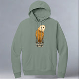 All About Owls - Allmade® Unisex ORGANIC CVC Fleece Pullover Hoodie - Matcha Green