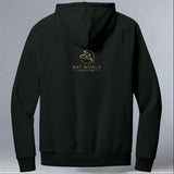 Bat World Sanctuary - Allmade® Unisex ORGANIC CVC Fleece Pullover Hoodie - Deep Black