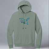 Bat World Sanctuary - Allmade® Unisex ORGANIC CVC Fleece Pullover Hoodie - Matcha Green