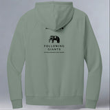 Following Giants - Allmade® Unisex ORGANIC CVC Fleece Pullover Hoodie - Matcha Green