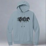 Grevy's Zebra Trust - Allmade® Unisex ORGANIC CVC Fleece Pullover Hoodie - I Love You Blue