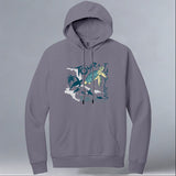 Tour de Turtles - Allmade® Unisex ORGANIC CVC Fleece Pullover Hoodie - Cosmic Purple