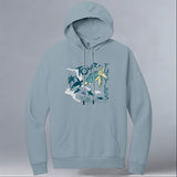 Tour de Turtles - Allmade® Unisex ORGANIC CVC Fleece Pullover Hoodie - I Like You Blue