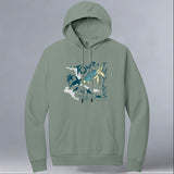 Tour de Turtles - Allmade® Unisex ORGANIC CVC Fleece Pullover Hoodie - Matcha Green