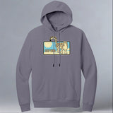 Snow Leopard Trust - Allmade® Unisex ORGANIC CVC Fleece Pullover Hoodie - Cosmic Purple