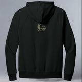 Snow Leopard Trust - Allmade® Unisex ORGANIC CVC Fleece Pullover Hoodie - Deep Black