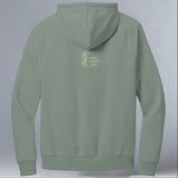 Snow Leopard Trust - Allmade® Unisex ORGANIC CVC Fleece Pullover Hoodie - Matcha Green