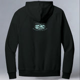 TIRN - Allmade® Unisex ORGANIC CVC Fleece Pullover Hoodie - Deep Black