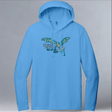 Bat World Sanctuary - Allmade® Unisex ECO-BLEND Hoodie Tee - Azure Blue