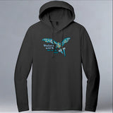 Bat World Sanctuary - Allmade® Unisex ECO-BLEND Hoodie Tee - Space Black