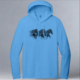 Grevy's Zebra Trust - Allmade® Unisex ORGANIC CVC Fleece Pullover Hoodie - Azure Blue