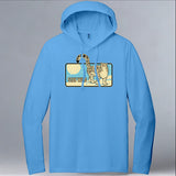 Snow Leopard Trust - Allmade® Unisex ECO-BLEND Hoodie Tee - Azure Blue