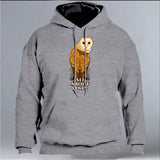 All About Owls - Gildan Adult Heavy Blend™ 8 oz., 50/50 Hooded Sweatshirt - Graphite Heather
