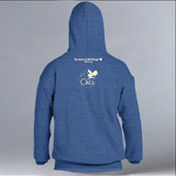 All About Owls - Gildan Adult Heavy Blend™ 8 oz., 50/50 Hooded Sweatshirt - Heather Deep Royal