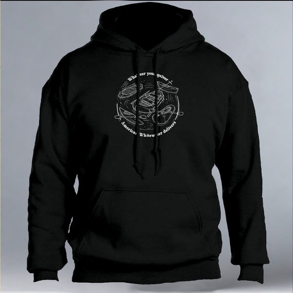American Whitewater - Gildan Adult Heavy Blend™ 8 oz., 50/50 Hooded Sweatshirt - Black