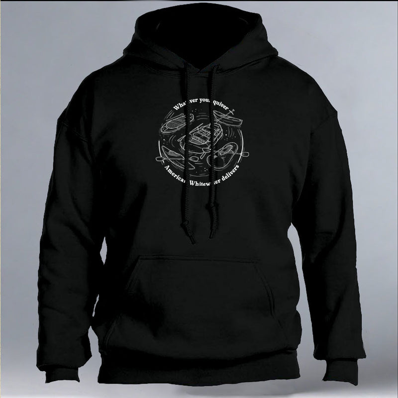 American Whitewater - Gildan Adult Heavy Blend™ 8 oz., 50/50 Hooded Sweatshirt - Black