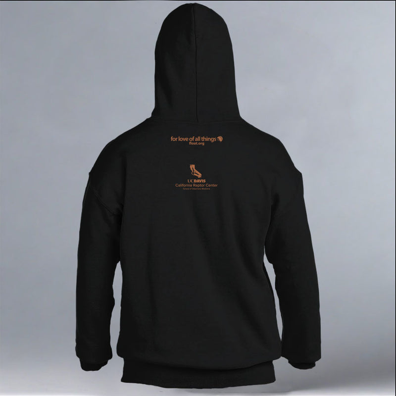 California Raptor Center - Gildan Adult Heavy Blend™ 8 oz., 50/50 Hooded Sweatshirt - Black