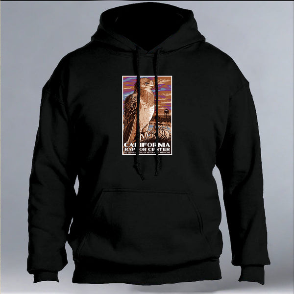 California Raptor Center - Gildan Adult Heavy Blend™ 8 oz., 50/50 Hooded Sweatshirt - Black