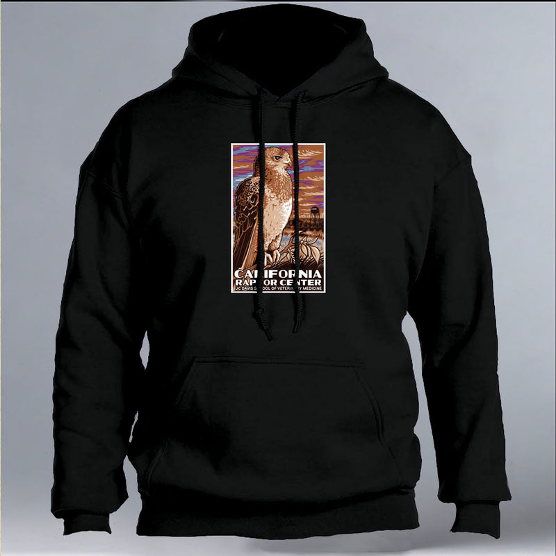 California Raptor Center - Gildan Adult Heavy Blend™ 8 oz., 50/50 Hooded Sweatshirt - Black