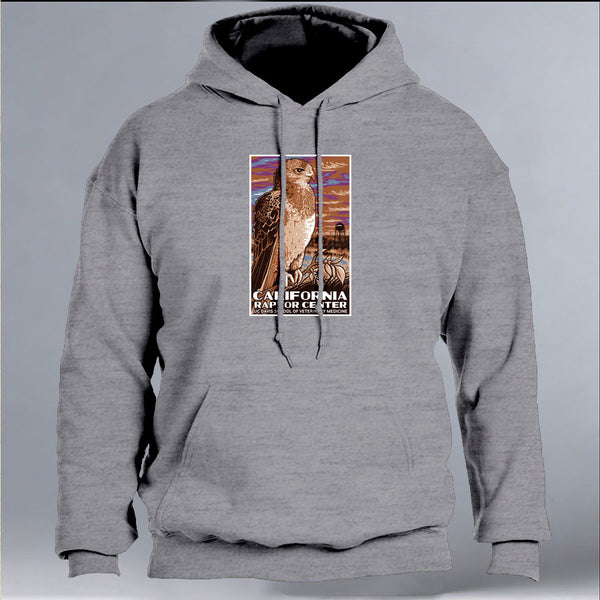 California Raptor Center - Gildan Adult Heavy Blend™ 8 oz., 50/50 Hooded Sweatshirt - Graphite Heather