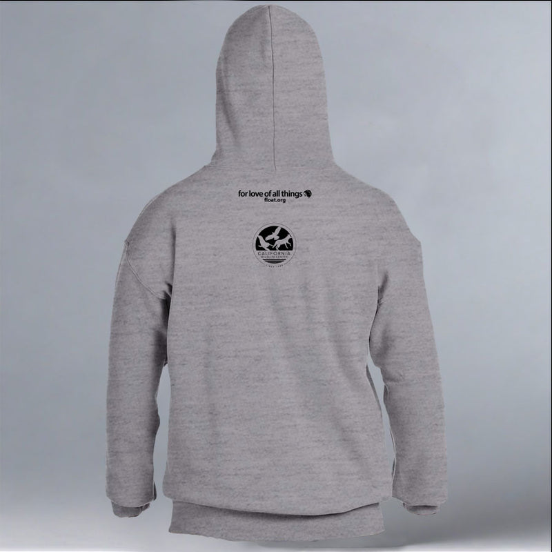 California Wildlife Center - Gildan Adult Heavy Blend™ 8 oz., 50/50 Hooded Sweatshirt - Graphite Heather