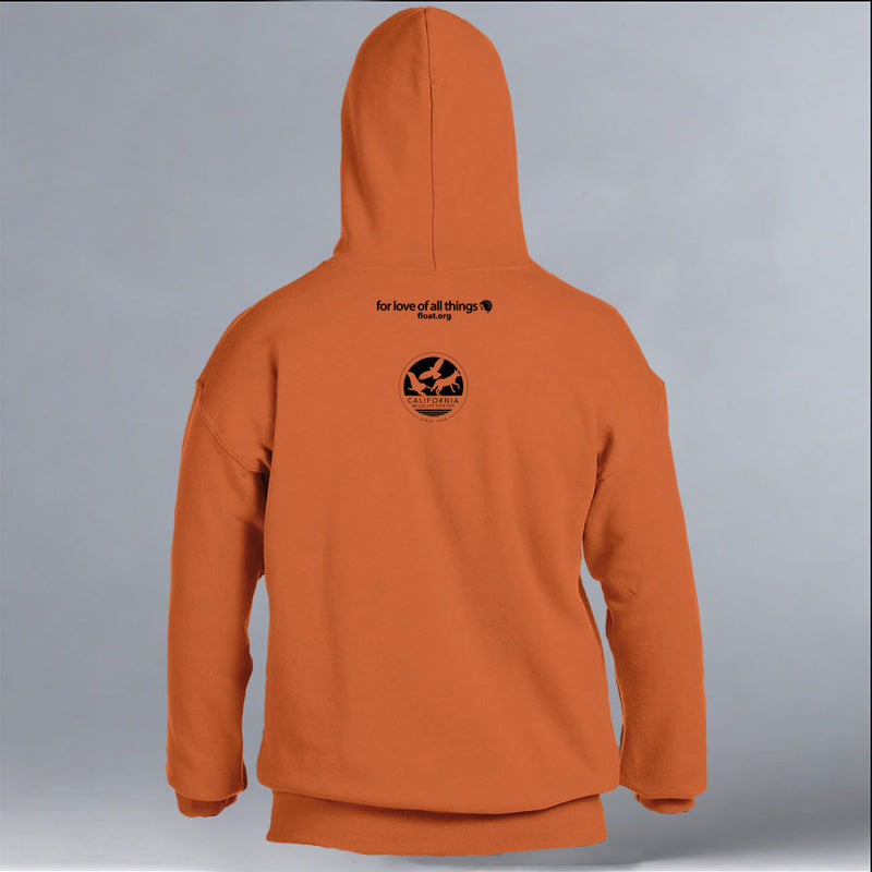 California Wildlife Center- Gildan Adult Heavy Blend™ 8 oz., 50/50 Hooded Sweatshirt - Orange