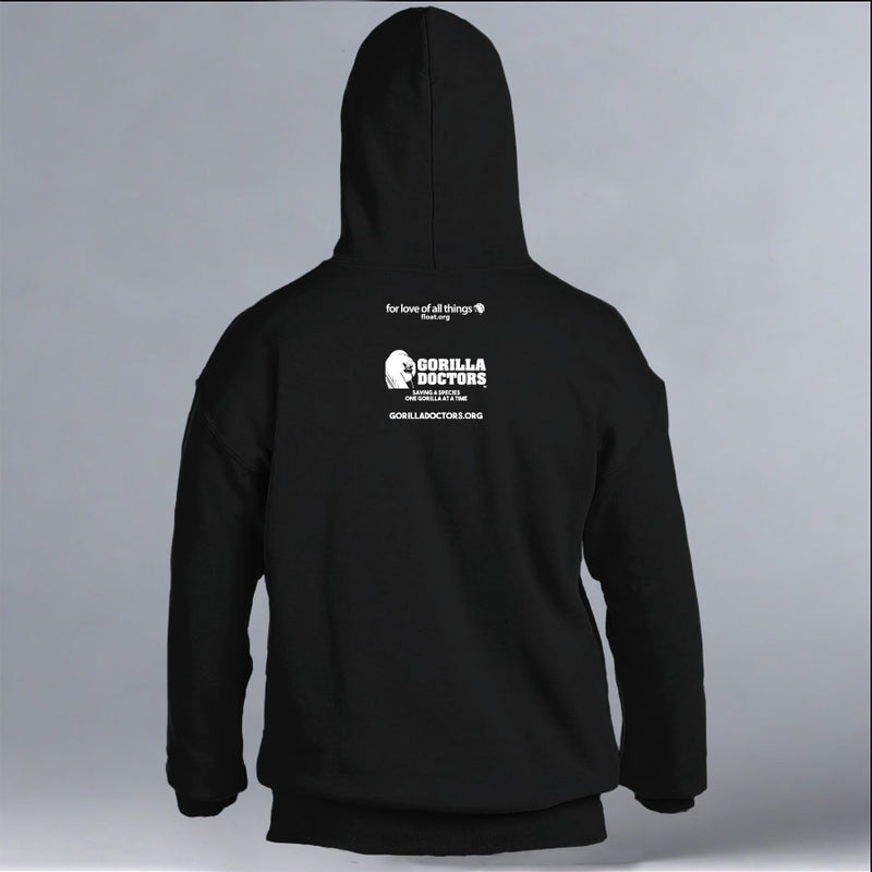 Gorilla Doctors - Gildan Adult Heavy Blend™ 8 oz., 50/50 Hooded Sweatshirt - Black