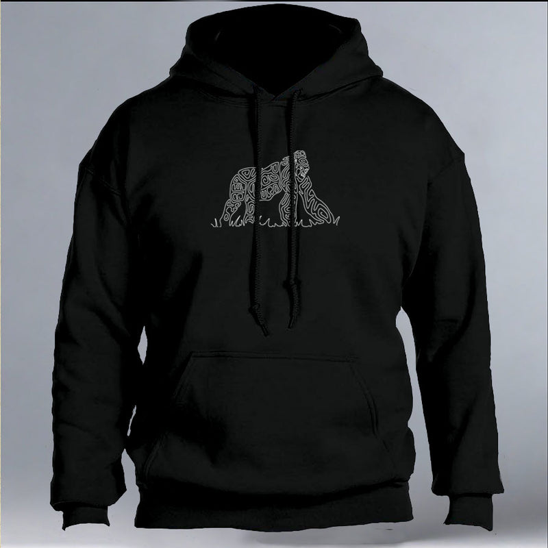 Gorilla Doctors - Gildan Adult Heavy Blend™ 8 oz., 50/50 Hooded Sweatshirt - Black