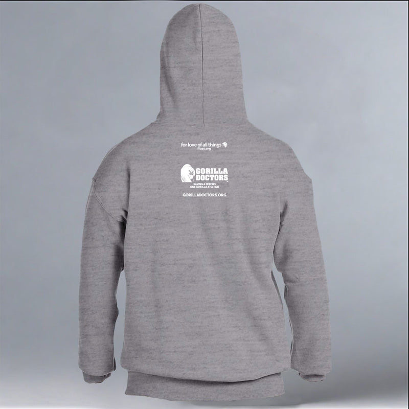 Gorilla Doctors - Gildan Adult Heavy Blend™ 8 oz., 50/50 Hooded Sweatshirt - Graphite Heather
