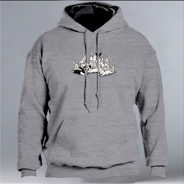 Rabbitats - Gildan Adult Heavy Blend™ 8 oz., 50/50 Hooded Sweatshirt - Graphite Heather