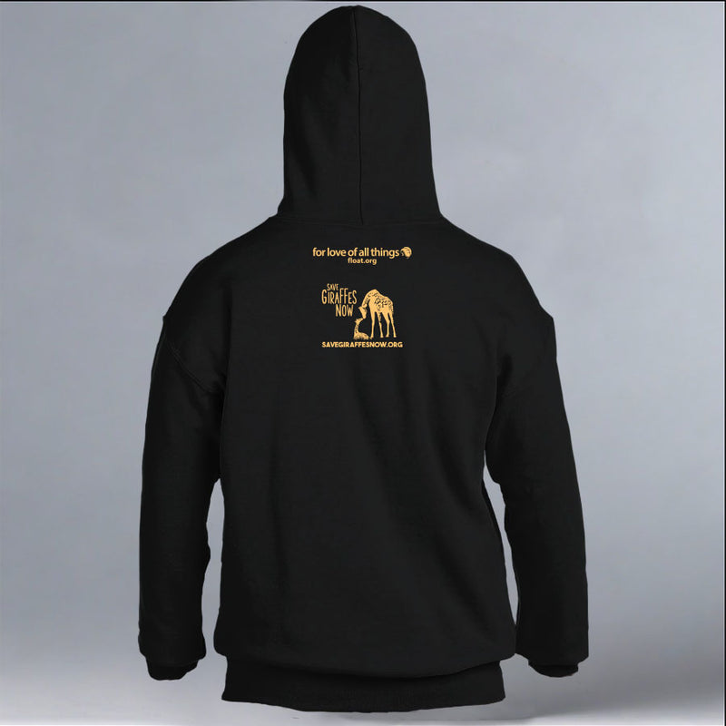 Save Giraffes Now - Gildan Adult Heavy Blend™ 8 oz., 50/50 Hooded Sweatshirt - Black