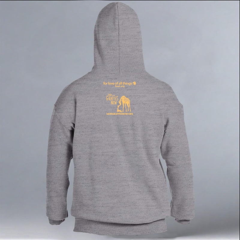 Save Giraffes Now - Gildan Adult Heavy Blend™ 8 oz., 50/50 Hooded Sweatshirt - Graphite Heather