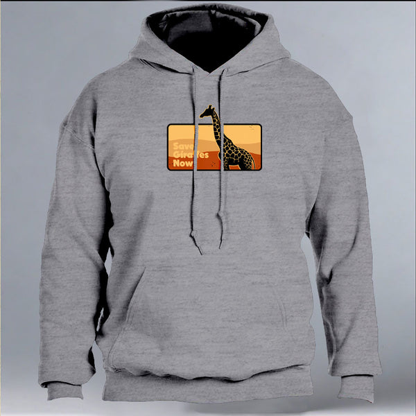 Save Giraffes Now - Gildan Adult Heavy Blend™ 8 oz., 50/50 Hooded Sweatshirt - Graphite Heather