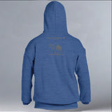 Save Giraffes Now - Gildan Adult Heavy Blend™ 8 oz., 50/50 Hooded Sweatshirt - Heather Deep Royal