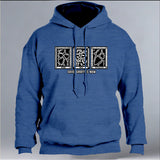 Save Giraffes Now - Gildan Adult Heavy Blend™ 8 oz., 50/50 Hooded Sweatshirt - Heather Deep Royal