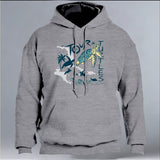 Tour de Turtles - Gildan Adult Heavy Blend™ 8 oz., 50/50 Hooded Sweatshirt - Graphite Heather