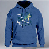 Tour de Turtles - Gildan Adult Heavy Blend™ 8 oz., 50/50 Hooded Sweatshirt - Heather Deep Royal