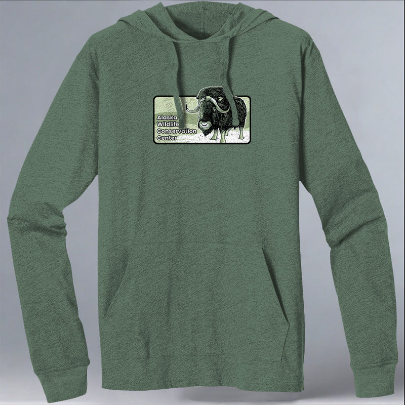 Alaska Wildlife Conservation Center - EcoBlend Hooded Tee - Asparagus