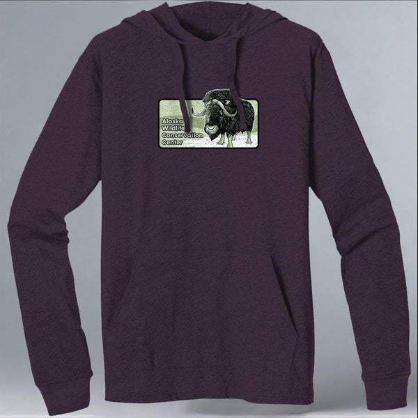Alaska Wildlife Conservation Center - EcoBlend Hooded Tee - Eggplant