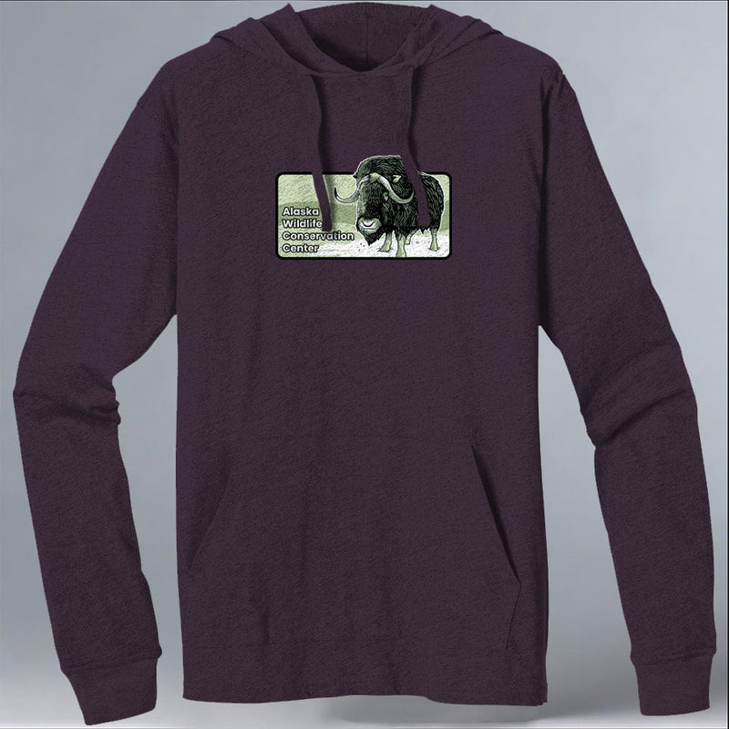 Alaska Wildlife Conservation Center - EcoBlend Hooded Tee - Eggplant