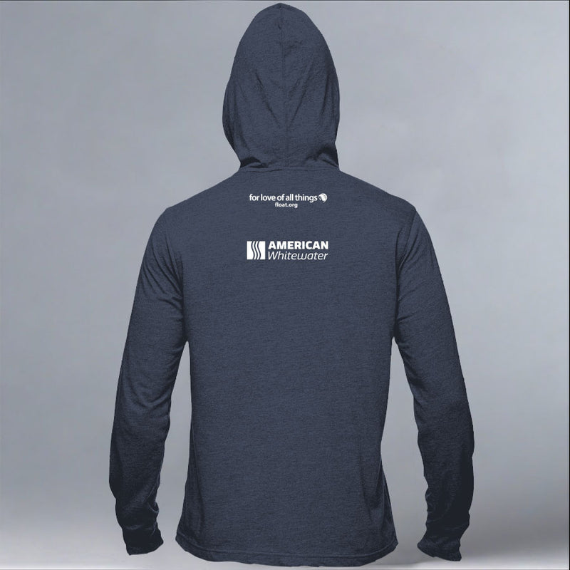 American Whitewater - EcoBlend Hooded Tee - Water