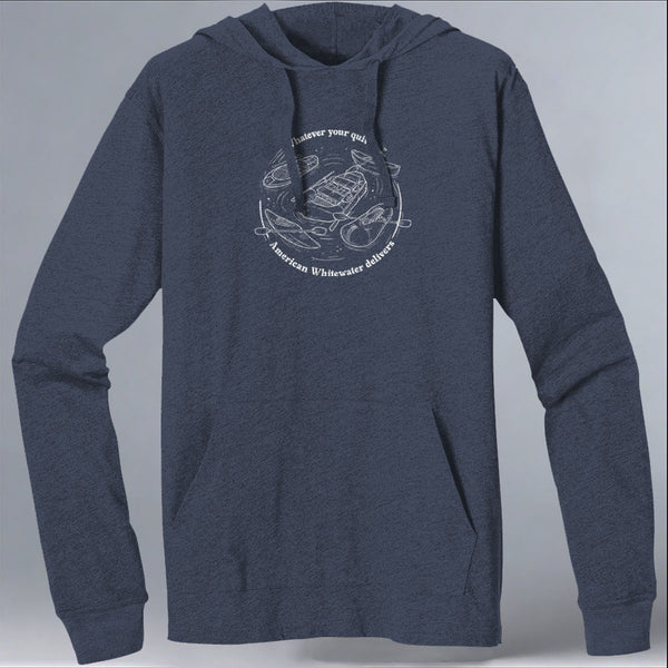 American Whitewater - EcoBlend Hooded Tee - Water