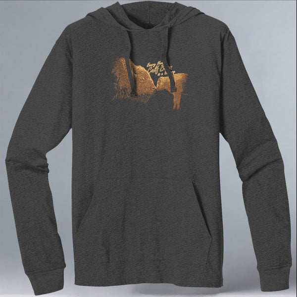 Buffalo Field Campaign - EcoBlend Hooded Tee - Charcoal